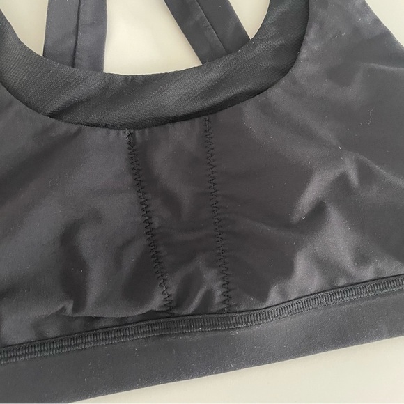 Lululemon Rack Pack Bra Crossback Sports Bra Black Size 8 - Picture 7 of 10